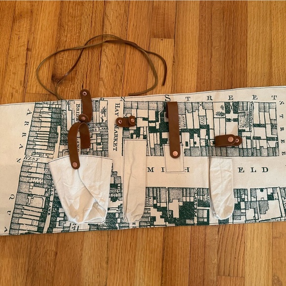 Jameson Irish Whiskey Canvas Organizer Caddy Green Leather Tie Cord Cocktail - Picture 7 of 7